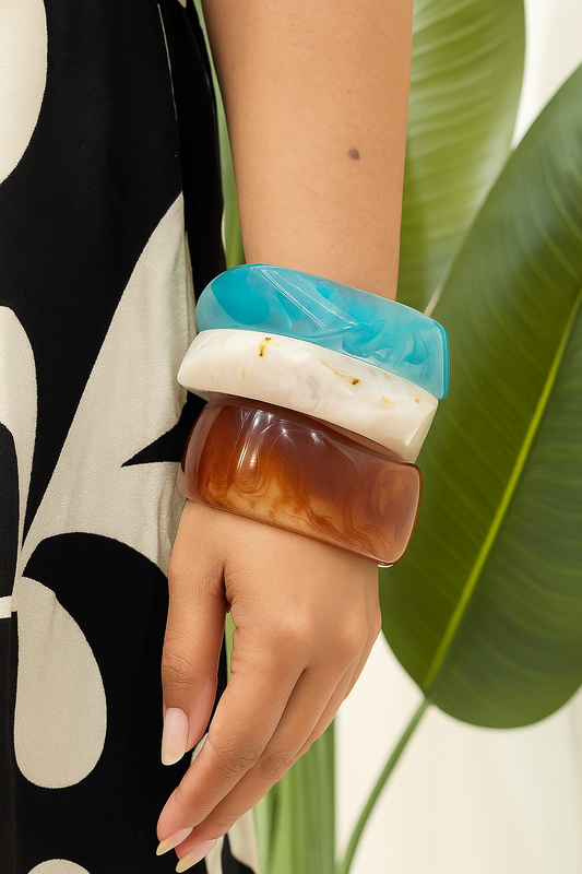 Resin Bangles Stack