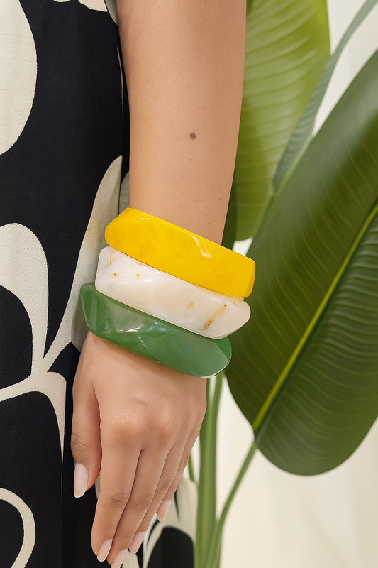 Resin Bangles Stack