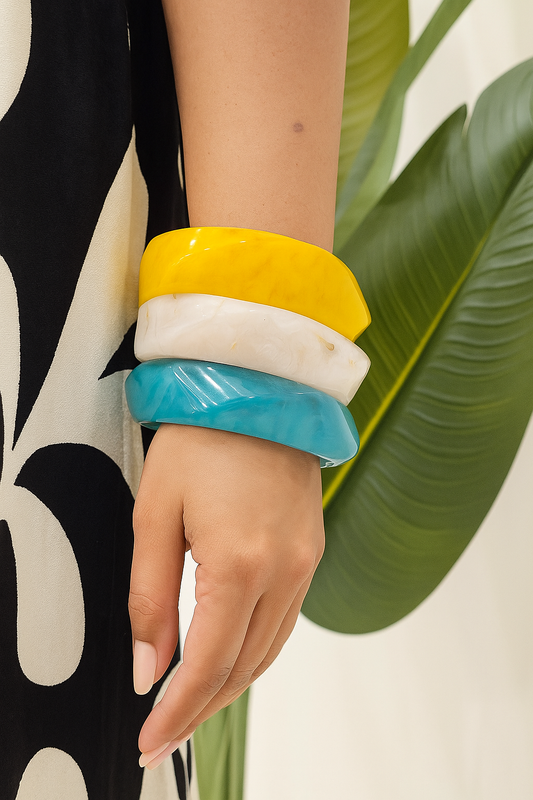 Resin Bangles Stack