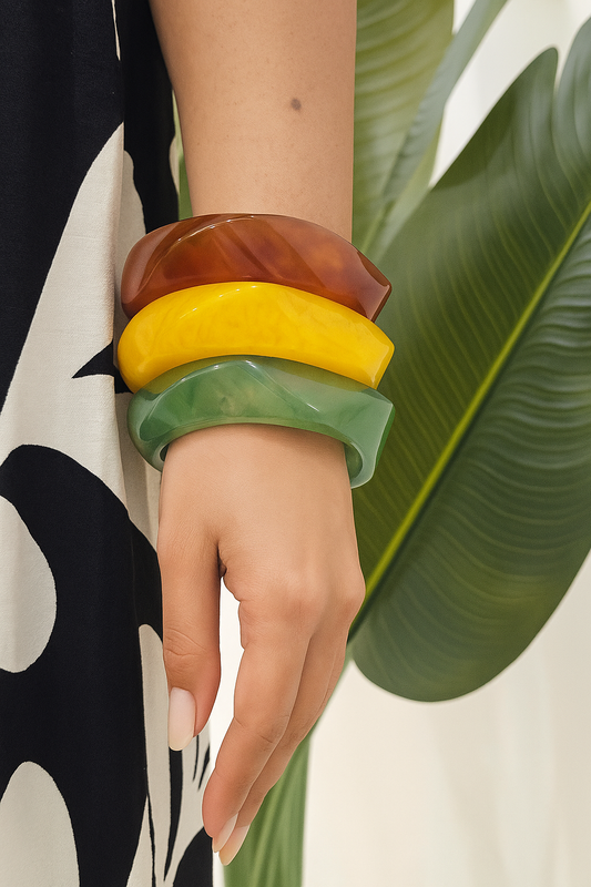 Resin Bangles Stack
