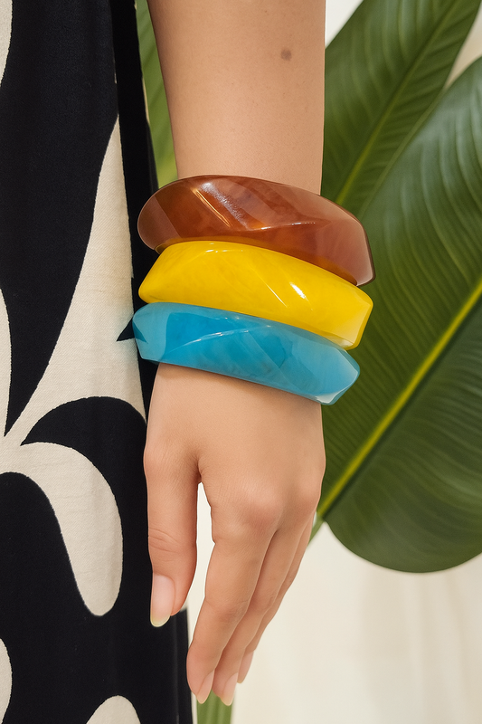 Resin Bangles Stack