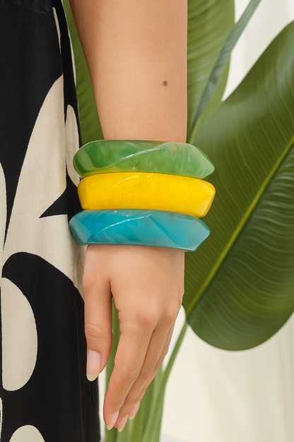 Resin Bangles Stack