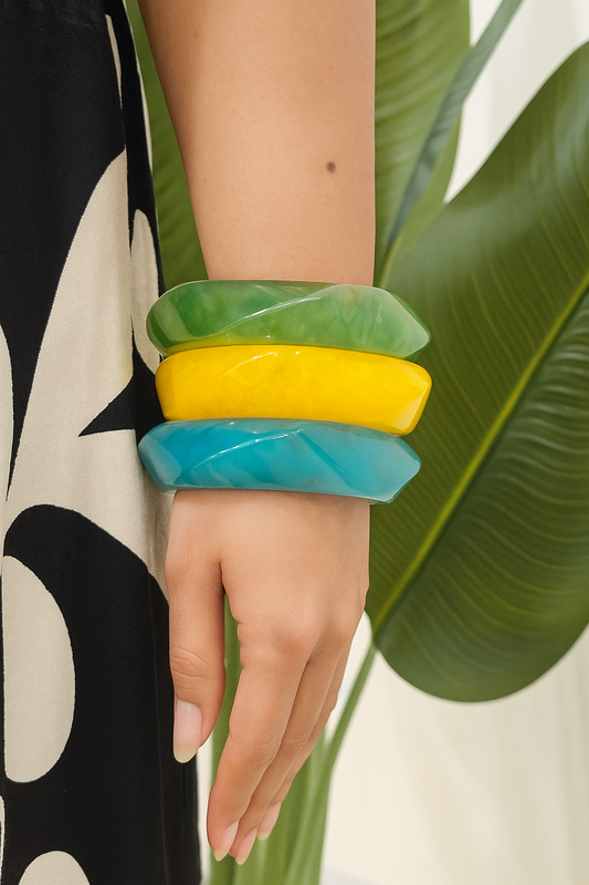 Resin Bangles Stack