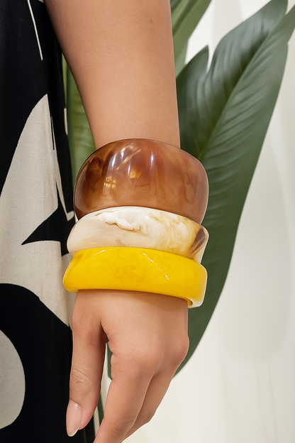 Resin Bangles Stack