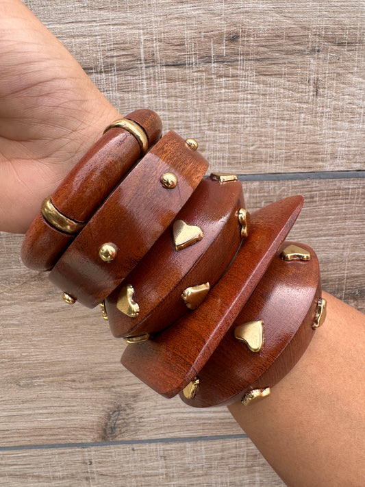 Aarya Wooden Bangles-set of 5