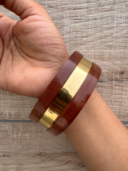 Stripe Wooden Bangles