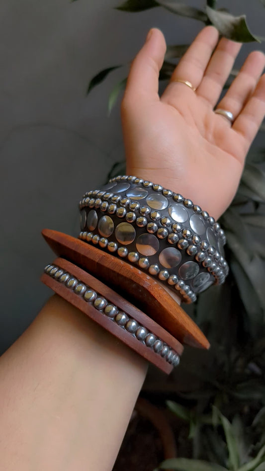 Kiara Wooden Bangle stack